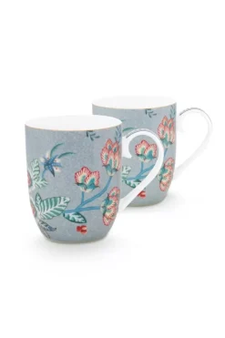 Pip Studio Flower Festival Set/2 Mokken Klein Licht Blauw Sale