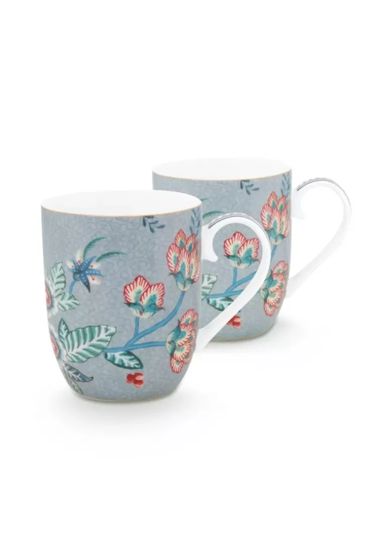 Pip Studio Flower Festival Set/2 Mokken Klein Licht Blauw Sale