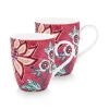 Pip Studio Flower Festival Set/2 Mokken Groot Donker Roze New