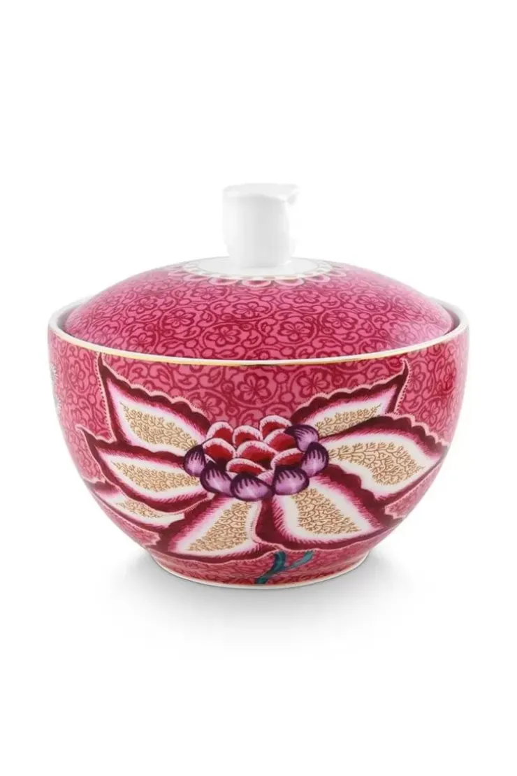 Pip Studio Flower Festival Suikerpot Donker Roze