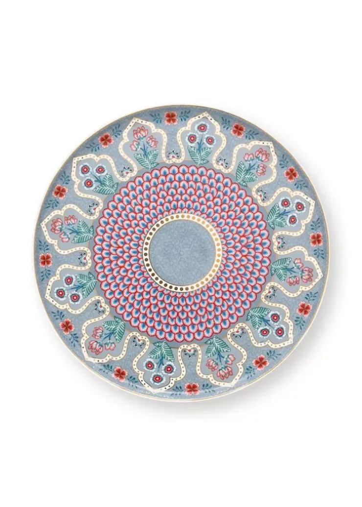 Pip Studio Flower Festival Taartplateau Klein Licht Blauw Hot