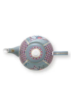 Pip Studio Flower Festival Theepot Groot Licht Blauw Best