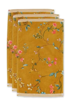 Pip Studio Gastendoek Set/3 Les Fleurs 30X50 Cm Geel Online