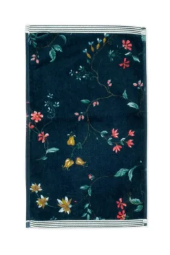 Pip Studio Gastendoek Set/3 Les Fleurs Donker 30X50 Cm Blauw Discount