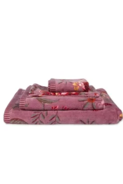 Pip Studio Gastendoek Set/3 Secret Garden Mauve 30X50Cm Paars Outlet