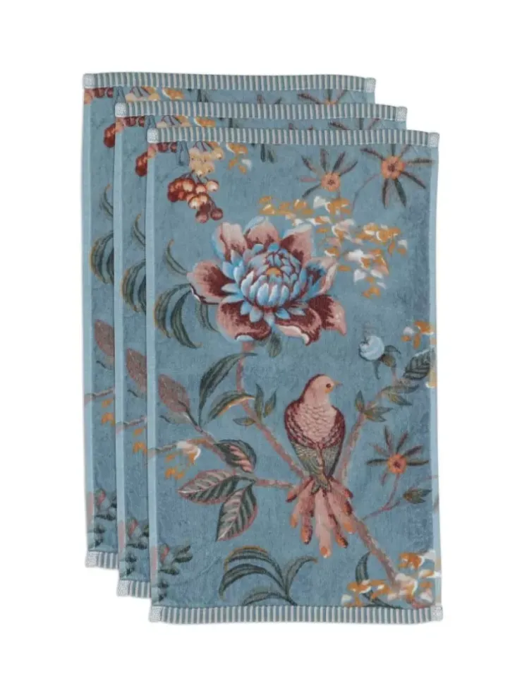 Pip Studio Gastendoek Set/3 Secret Garden 30X50Cm Blauw Discount