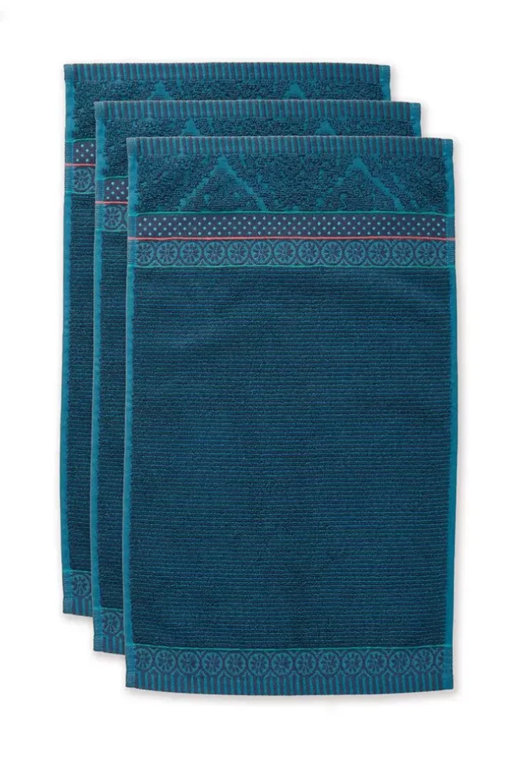 Pip Studio Gastendoek Set/3 Soft Zellige Donker 30X50 Cm Blauw Online