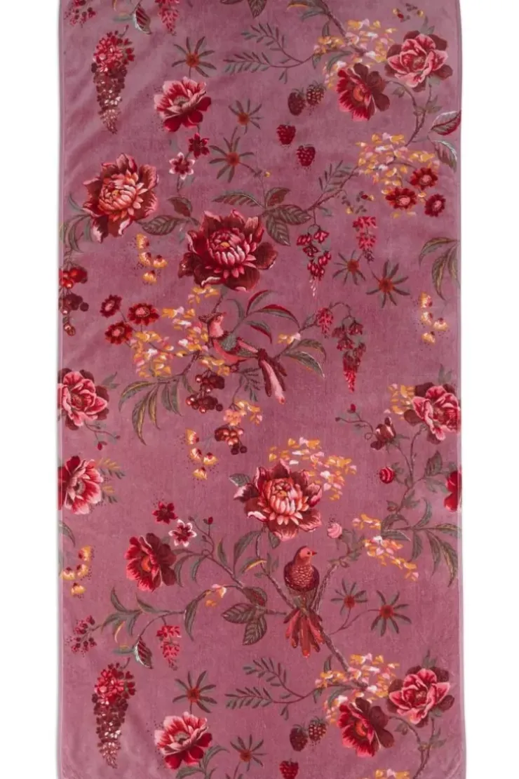 Pip Studio Grote Handdoek Secret Garden Mauve 70X140Cm Paars Hot