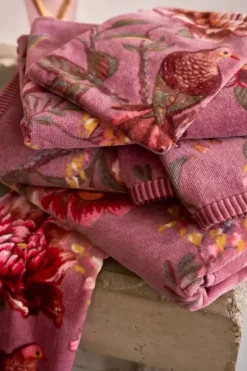 Pip Studio Grote Handdoek Secret Garden Mauve 70X140Cm Paars Hot