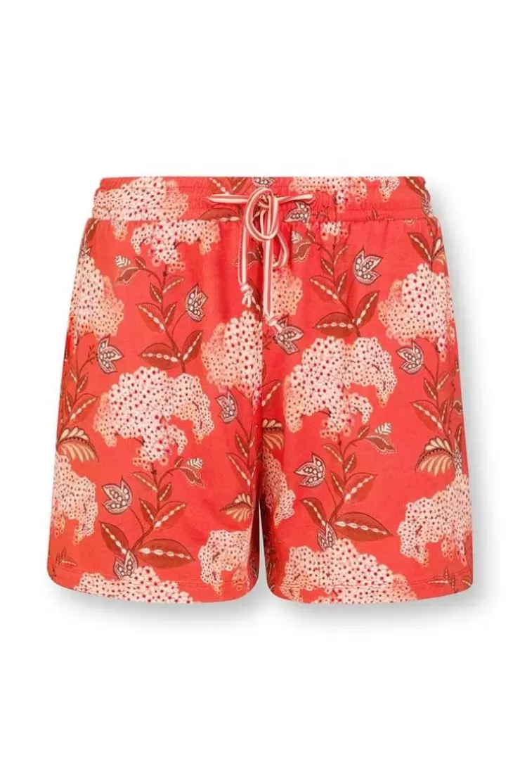 Pip Studio Korte Broek Flora Firenze Koraal Rood Best
