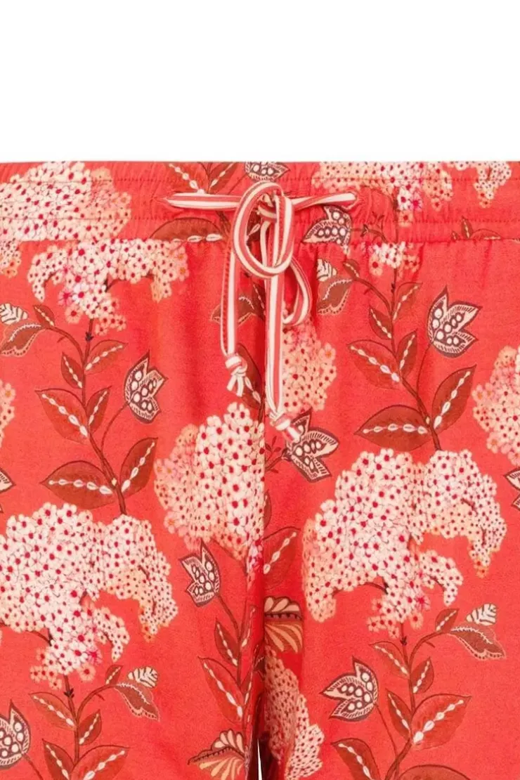 Pip Studio Korte Broek Flora Firenze Koraal Rood Best