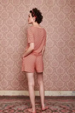 Pip Studio Korte Broek Little Sumo Stripe Koraal Rood Clearance