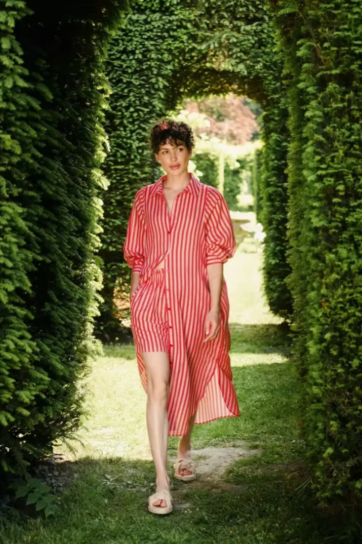 Pip Studio Korte Broek Sumo Stripe Rood Discount