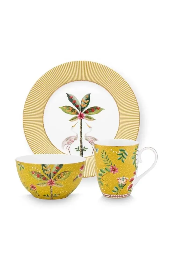 Pip Studio La Majorelle Ontbijt Set/3 Geel Best