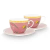 Pip Studio La Majorelle Set/2 Cappuccino Kop & Schotel Roze Online