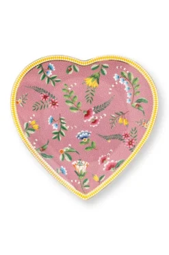 Pip Studio La Majorelle Set/2 Hartvormige Borden Roze Best