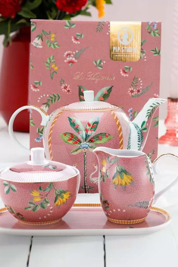 Pip Studio La Majorelle Thee Set/4 Roze Clearance