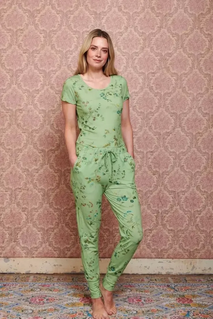 Pip Studio Lange Broek Kawai Flower Licht Groen Discount