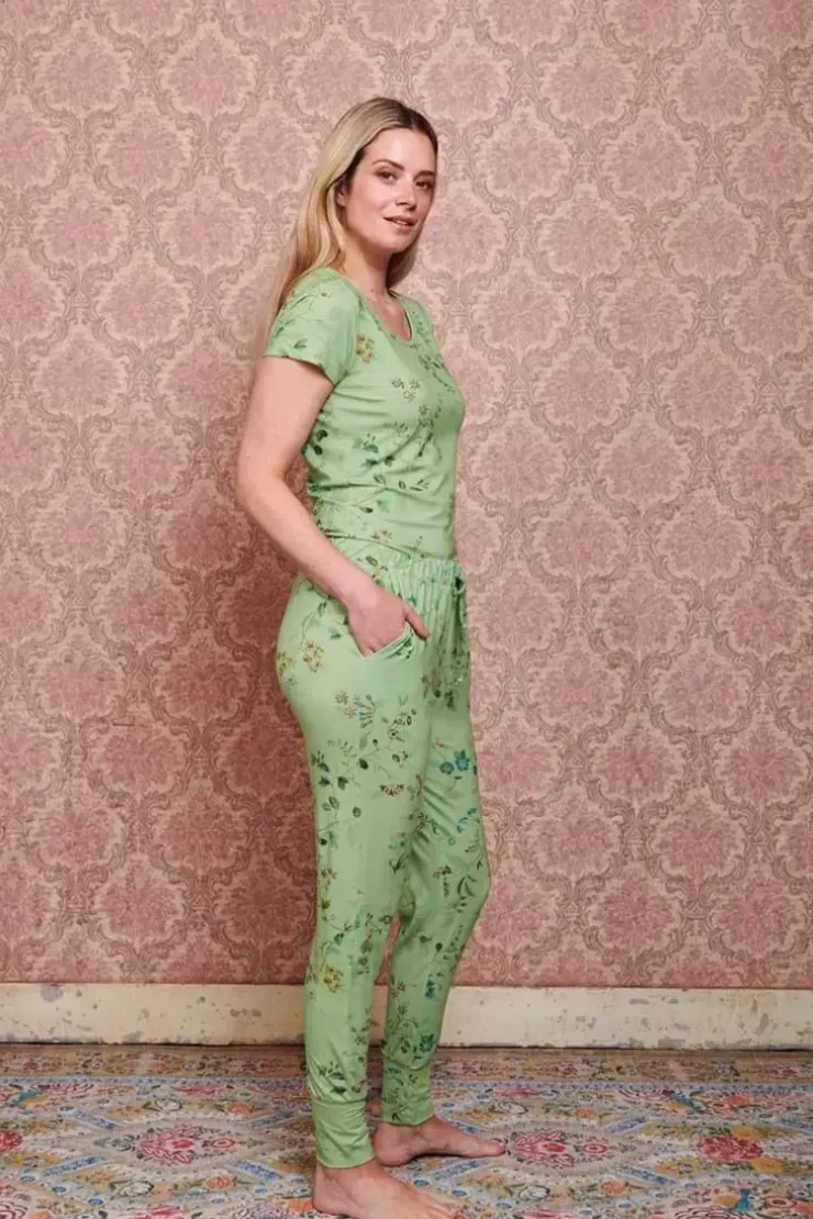 Pip Studio Lange Broek Kawai Flower Licht Groen Discount