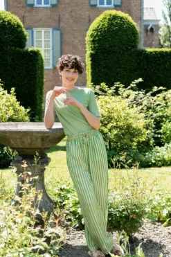 Pip Studio Lange Broek Sumo Stripe Groen Best