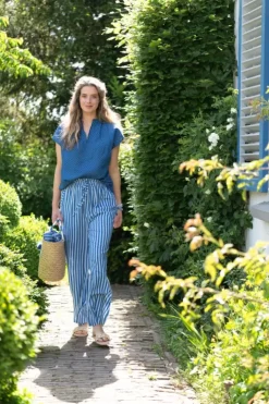 Pip Studio Lange Broek Sumo Stripe Blauw Online