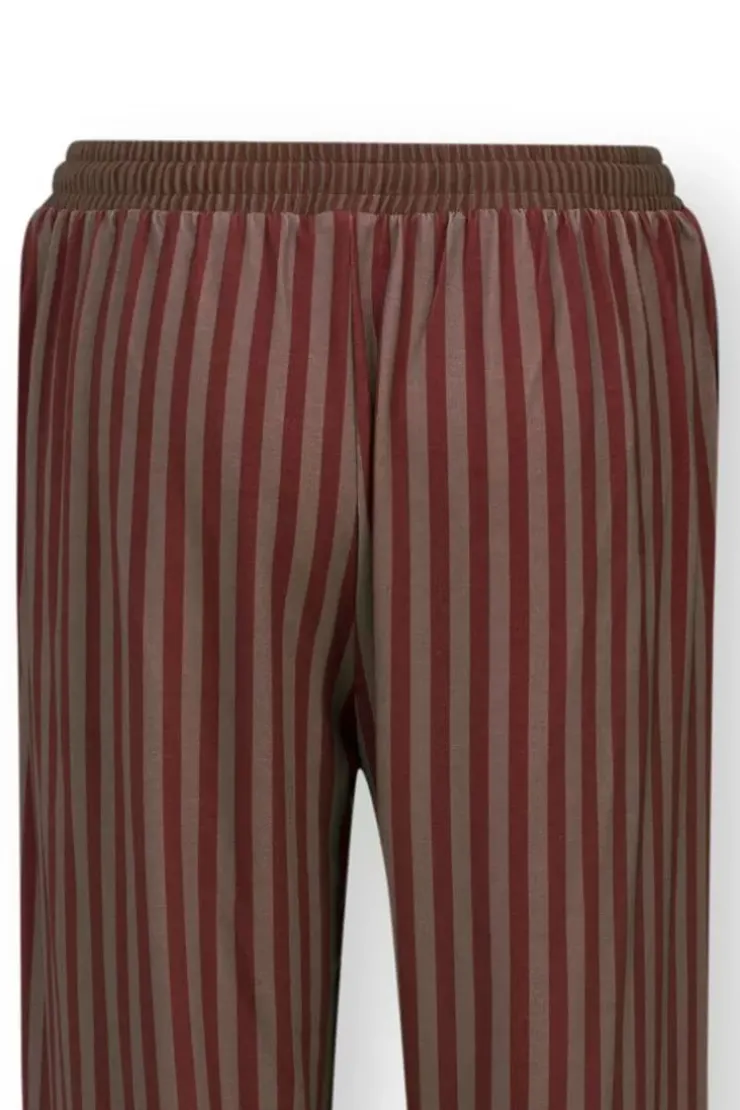 Pip Studio Lange Broek Sumo Stripe Terra Rood