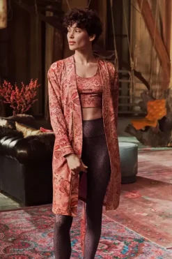 Pip Studio Lange Sportlegging Leafy Dots Terra Rood Best