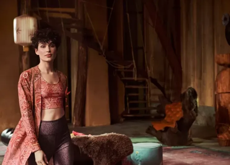 Pip Studio Lange Sportlegging Leafy Dots Terra Rood Best