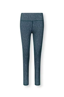 Pip Studio Lange Sportlegging Leafy Dots Blauw