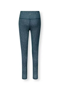 Pip Studio Lange Sportlegging Leafy Dots Blauw