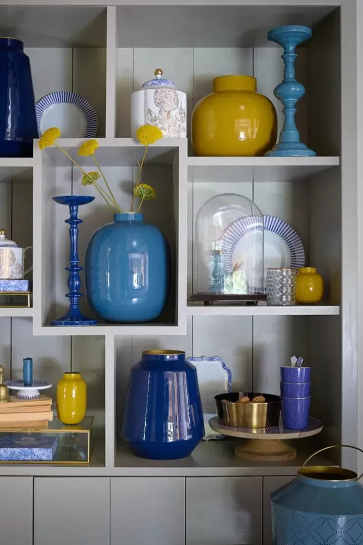 Pip Studio Lantaarn Geemailleerd Licht 22 Cm Blauw Clearance