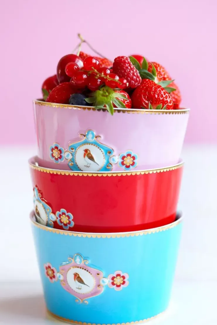 Pip Studio Love Birds Kom Roze 15 Cm Clearance