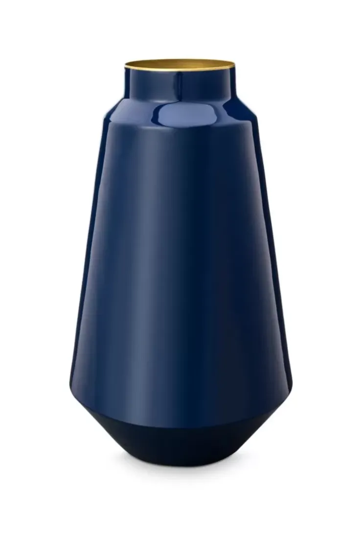 Pip Studio Metalen Vaas 36 Cm Blauw Discount