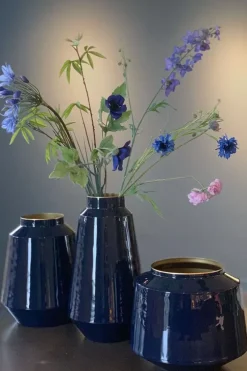 Pip Studio Metalen Vaas 36 Cm Blauw Discount