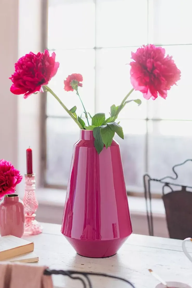 Pip Studio Metalen Vaas 36 Cm Roze Outlet