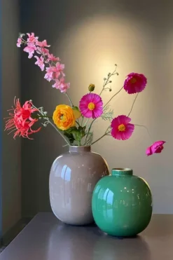 Pip Studio Metalen Vaas 32Cm Khaki Sale