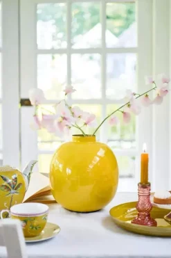 Pip Studio Metalen Vaas 23Cm Geel Online