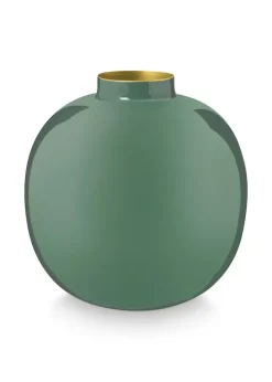 Pip Studio Metalen Vaas Donker 23 Cm Groen Online