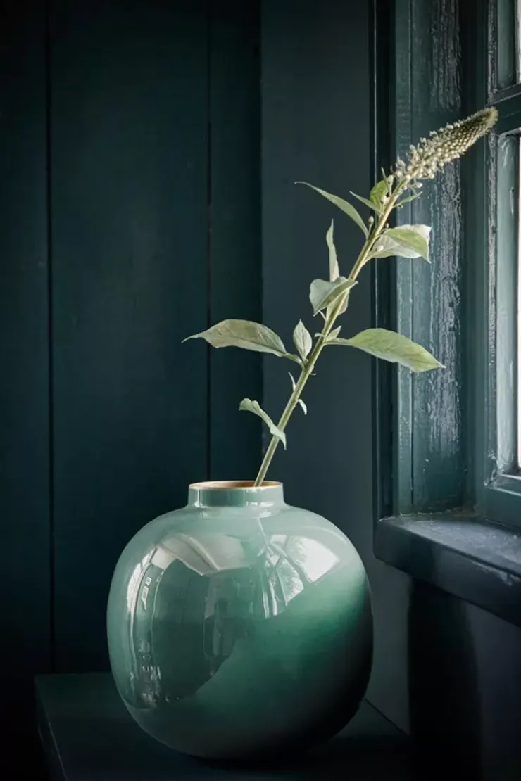 Pip Studio Metalen Vaas Donker 23 Cm Groen Online