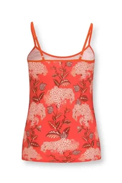 Pip Studio Mouwloze Top Flora Firenze Koraal Rood Hot