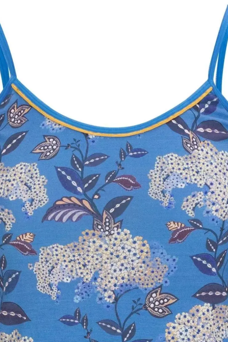Pip Studio Mouwloze Top Flora Firenze Kobalt Blauw Discount