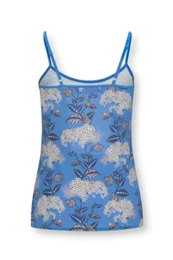 Pip Studio Mouwloze Top Flora Firenze Kobalt Blauw Discount
