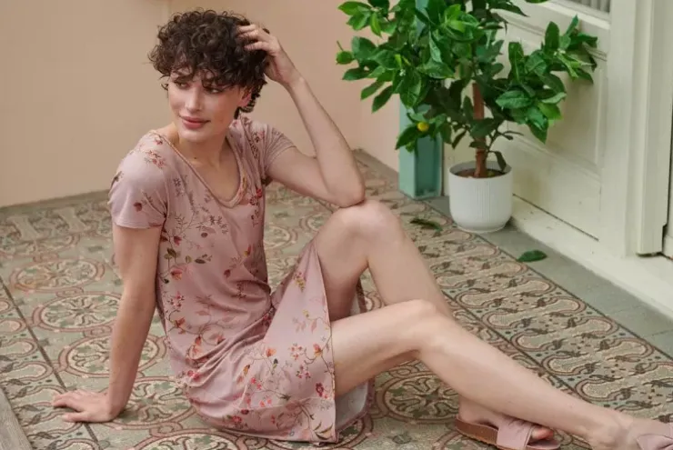 Pip Studio Nachthemd Korte Mouw Kawai Flower Licht Roze Discount