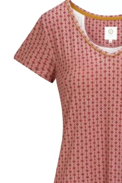 Pip Studio Nachthemd Korte Mouw Tegola Roze Clearance