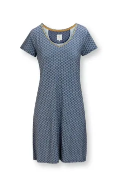 Pip Studio Nachthemd Korte Mouw Tegola Blauw Sale
