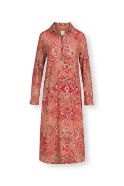 Pip Studio Nachthemd Lange Mouw Kyoto Festival Terra Roze Online