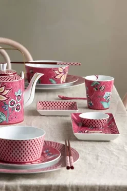 Pip Studio Oriental Flower Festival Theepot Donker Medium Roze Sale