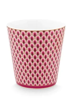 Pip Studio Oriental Flower Festival Set/4 Mokken Donker Roze Discount