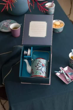 Pip Studio Oriental Flower Festival Theepot Medium Blauw Clearance