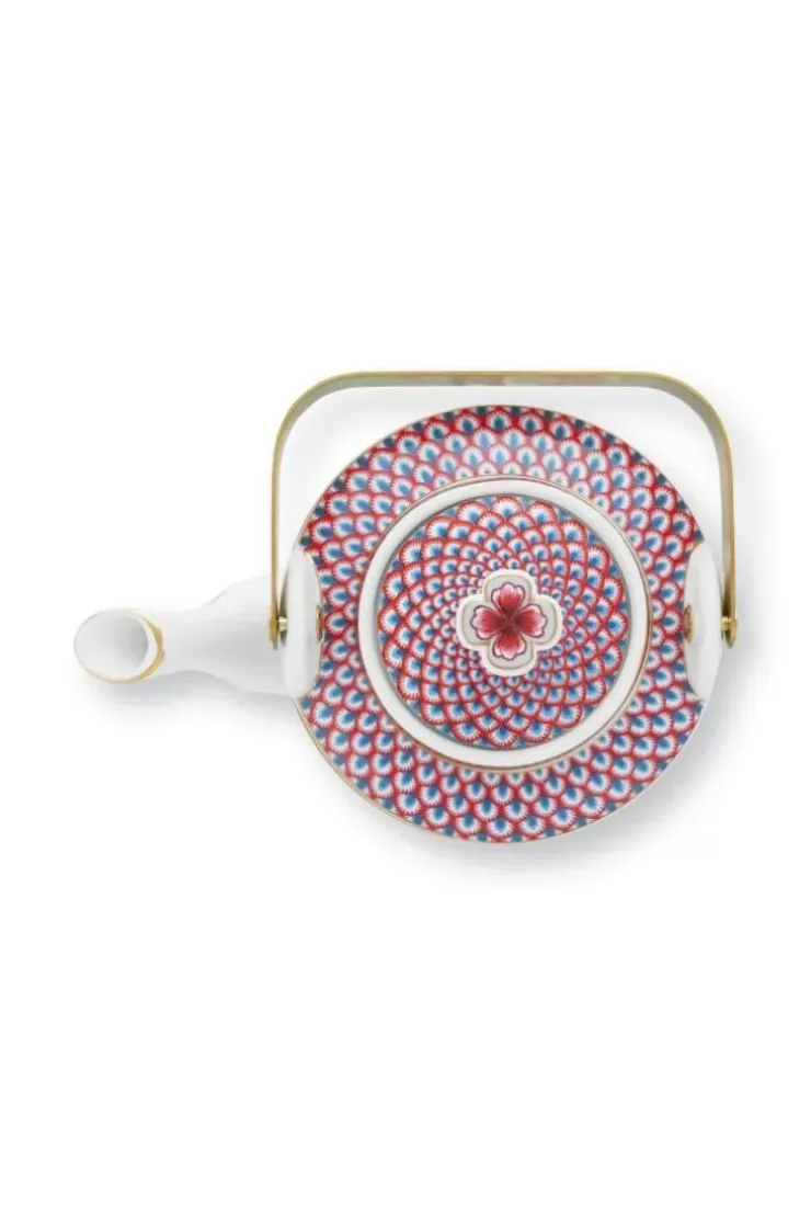 Pip Studio Oriental Flower Festival Theepot Medium Blauw Clearance